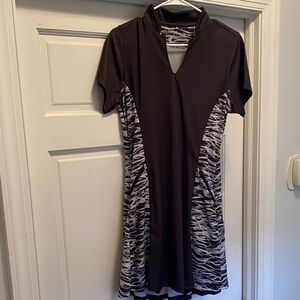 FRINGE LADIES BLACK GOLF DRESS